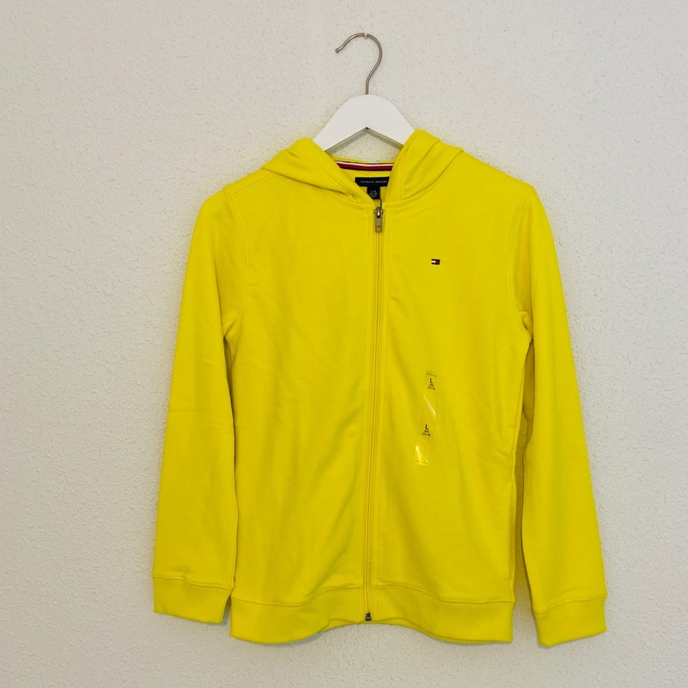 Tommy Hilfiger Girls Cotton Hoodie Yellow size 12/14 NWT